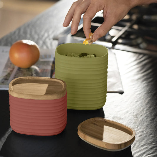 guzzini barattolo m 'tierra' verde chiaro