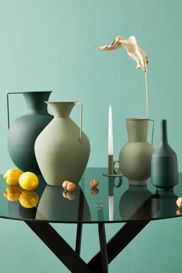 Bizzotto anfora kalathos 1 manico to verde salvia h cm 29.5