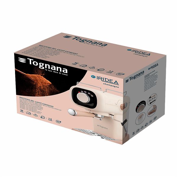tognana iridea macchina del caffè 1100w champagne