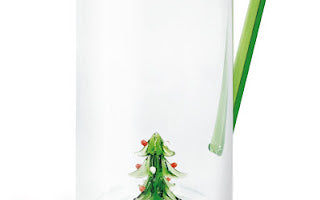 Wd caraffa in vetro borosilicato capacità 1.2lt decoro natalizio
