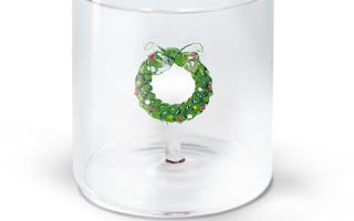 Wd Bicchiere in vetro borosilicato. Capacit 250 ml. Decoro natalizio