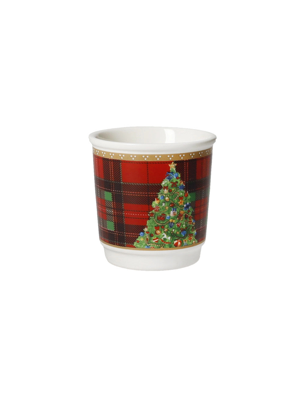 natalizio brandani set 4 pz bicchierini christmas new bone china