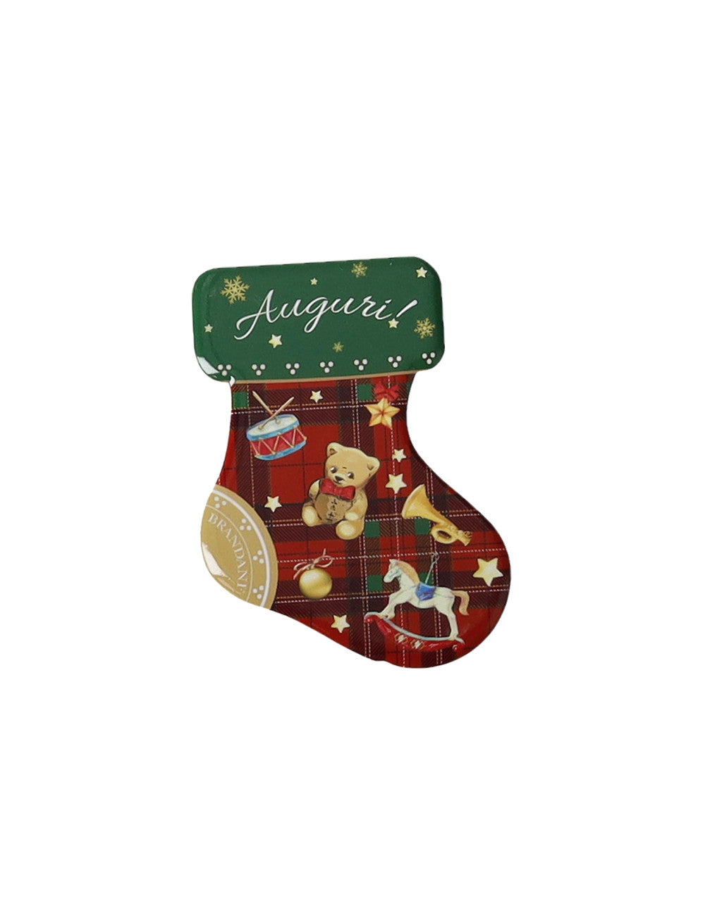 natalizio brandani magneti christmas calza set 4pz ceramica