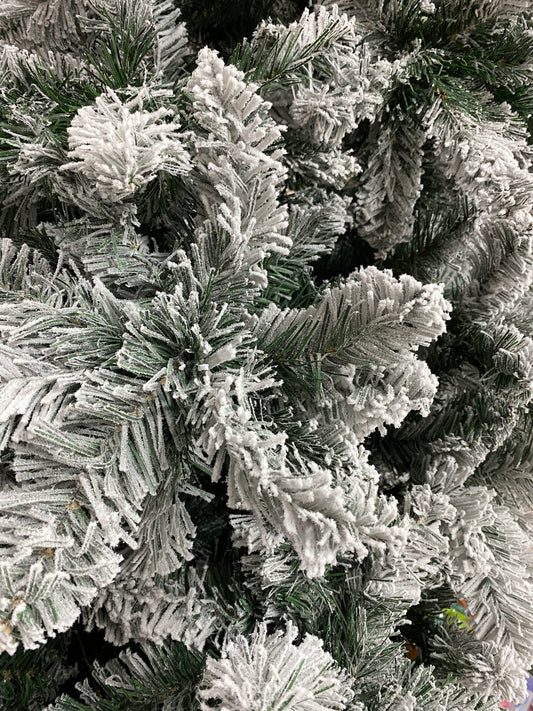 natalizio partenope albero uragano innevato base metallo h cm 210 tps 1128
