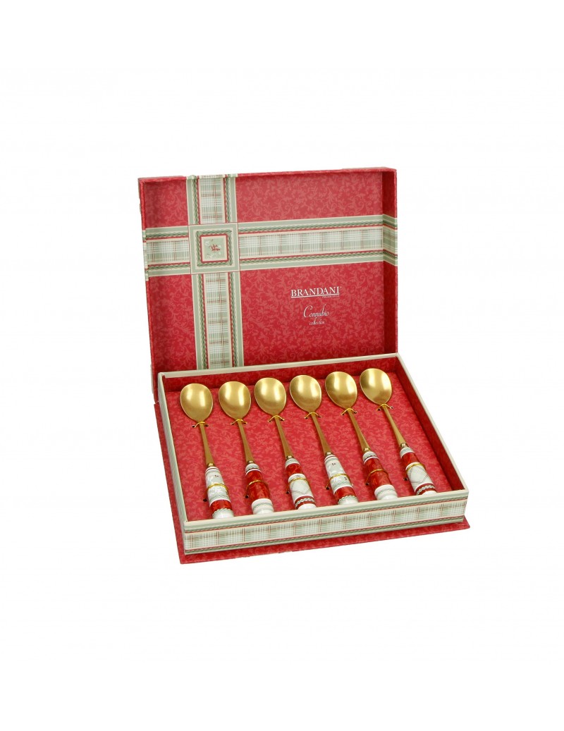 NATALIZIO BRANDANI CUCCHIAINO CONNUBIO OLD GOLD S ET 6 PZ