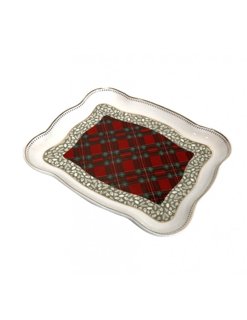 natalizio brandani sottobosco vassoietto porcellana cm 19x15.5