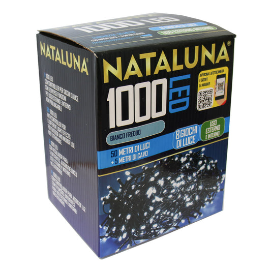 NATALIZIO PARTENOPE SERIE 1000 LED MEMORY USO INTERNO/ESTERNO. 8 FUNZIONI