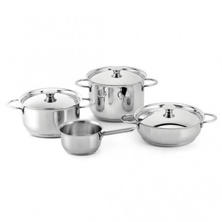 Lagostina Deliziosa Batteria, Acciaio Inox, Argento, 7 pezzi