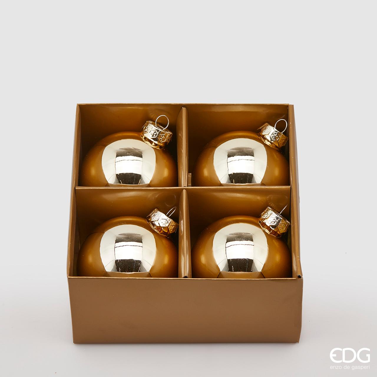 NATALIZIO EDG CONFEZIONE 4 PALLE VETRO DIAM. CM 8