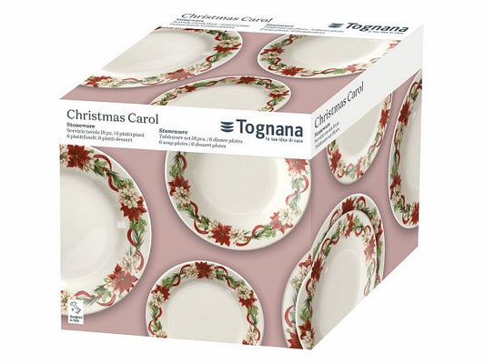 TOGNANA SERVIZIO TAVOLA 18 PZ VELA CHRISTMAS CAROL
