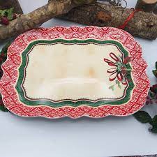 natalizio brandani cantico vassoio cm 33x25 porcellana (fiocco)