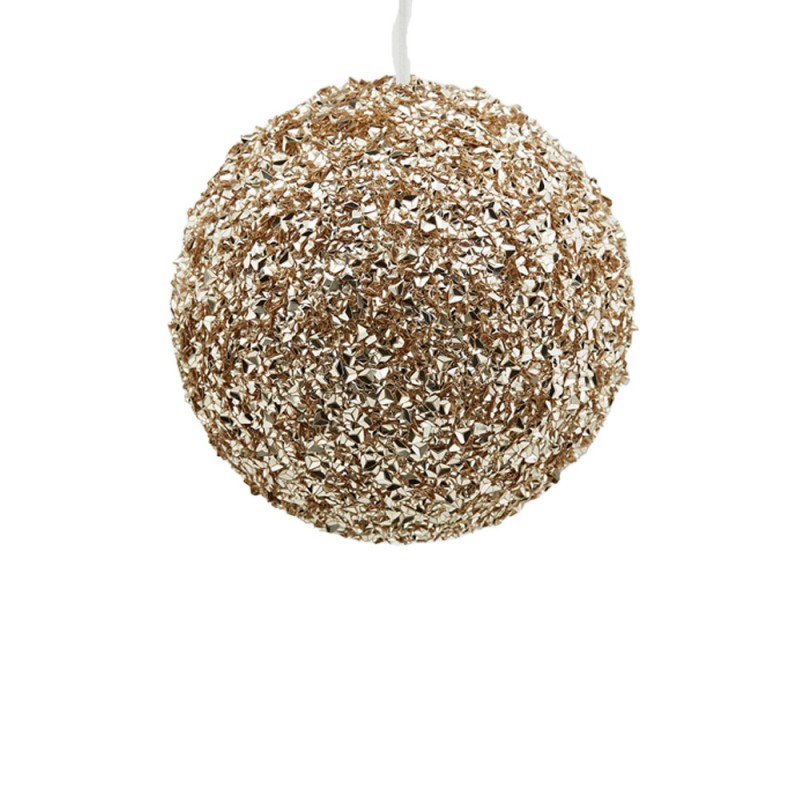 natalizio edg palla pvc c/glitter rosa gold diam. cm 15
