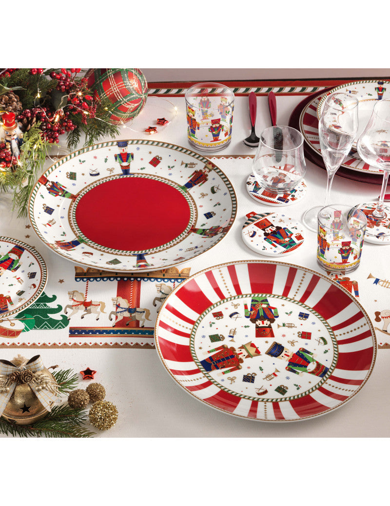 natalizio brandani piatto portata lo schiaccianoci porcellana