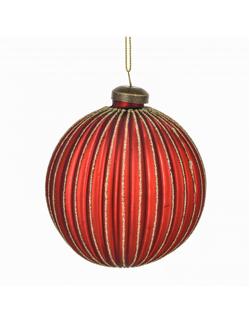 NATALIZIO BRANDANI SFERA RIGA RED GOLD VETRO
