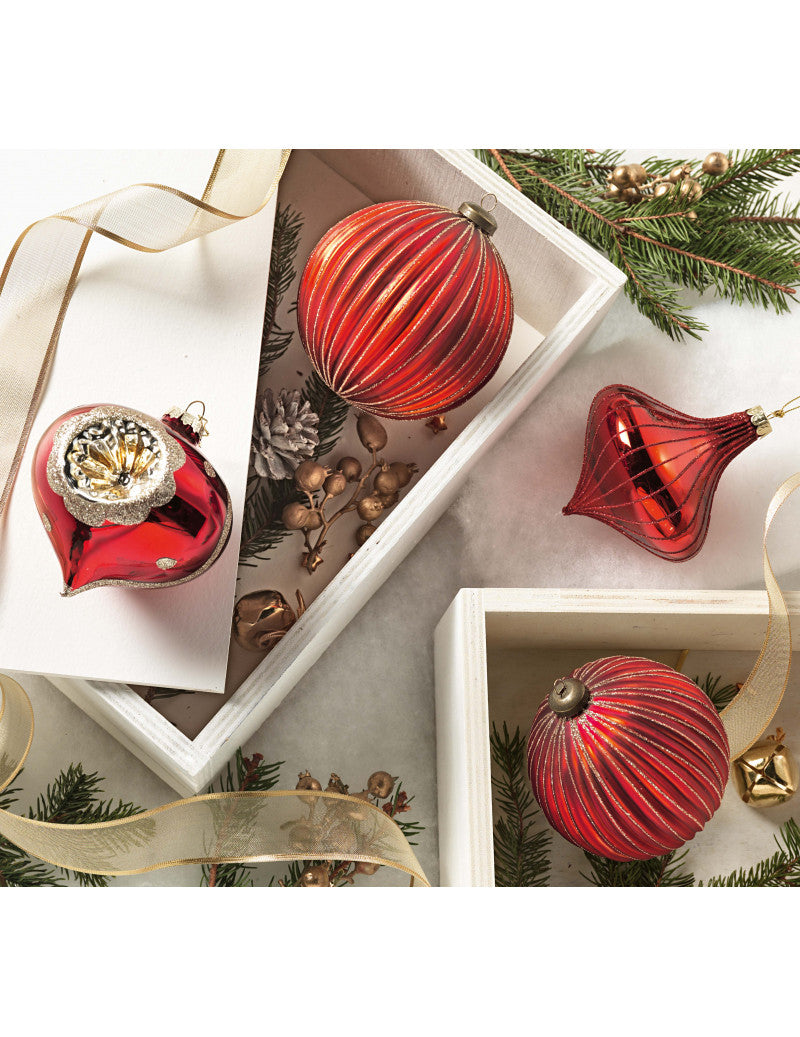NATALIZIO BRANDANI SFERA RIGA RED GOLD VETRO