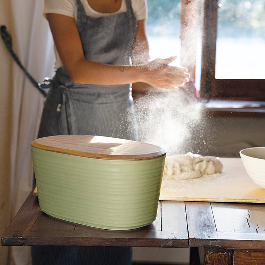 guzzini cassetta pane c/coperchio tagliere in bamboo tierra