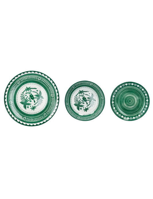 Brandani tavola 18 pz tuka-tuka verde porcellana TAVOLA 18 PZ TUKA-TUKA VERDE PORCELLANA