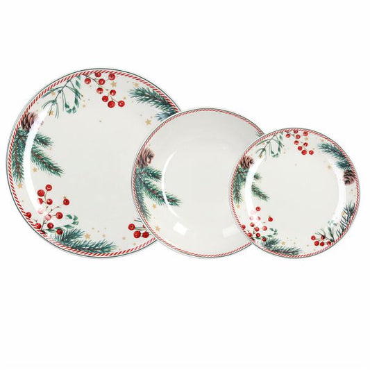 tognana servizio tavola 18 pz madison candy christmas