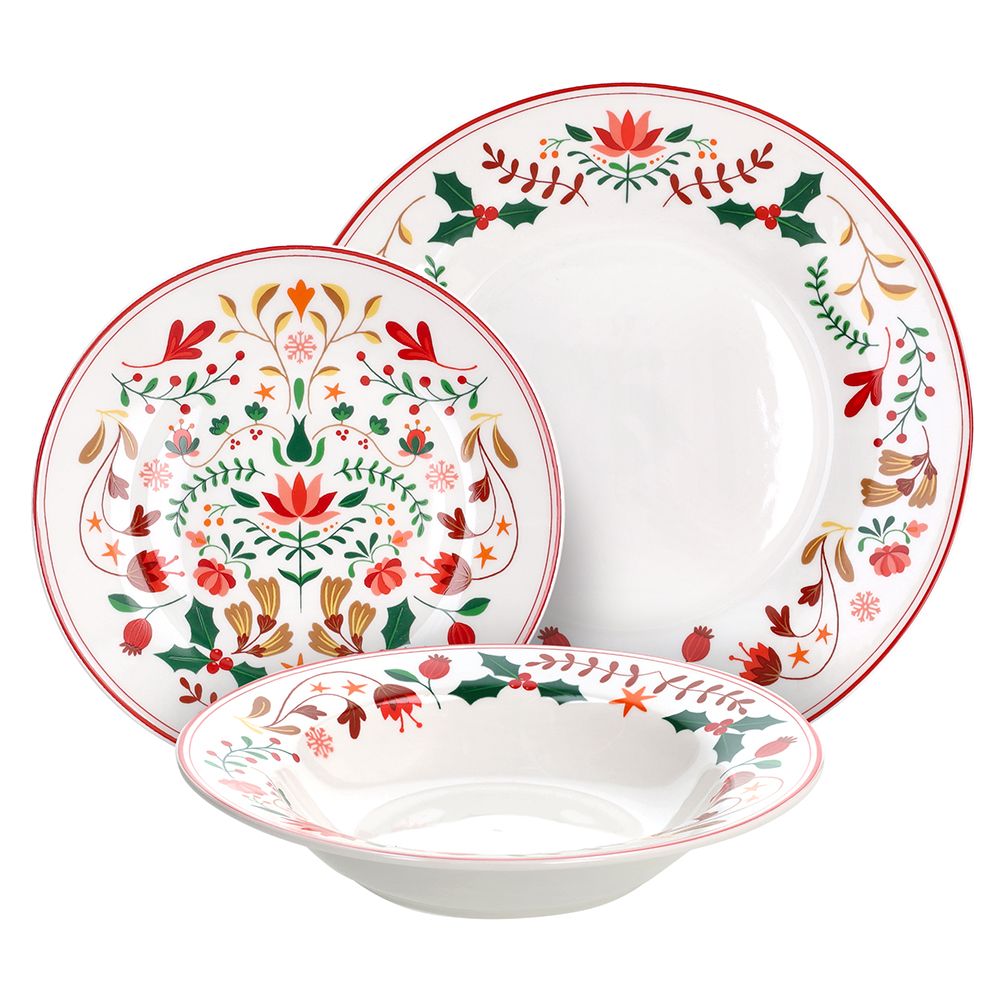 natalizio olimpia new winter folk serv. tavola 18 pz