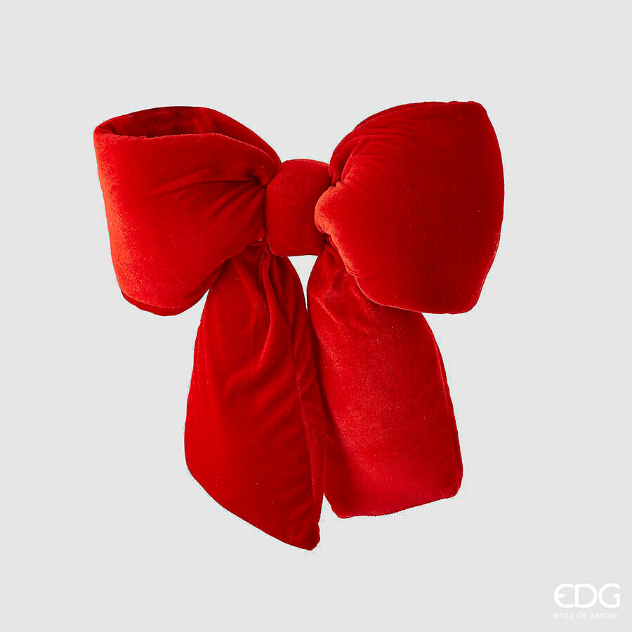 natalizio edg fiocco velluto rosso  h cm 45 larghezza cm 40