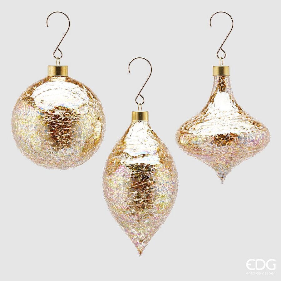 natalizio edg forme palla/trottola/fuso microfoglie 3 assortite