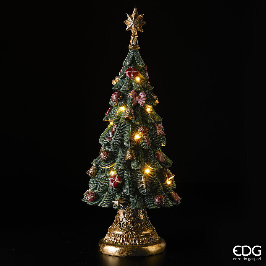natalizio edg albero natale poly con luci + musica h cm 60