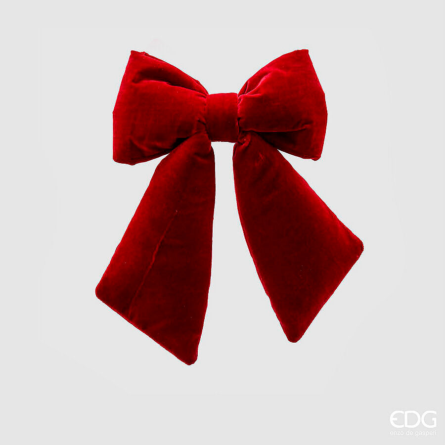 natalizio edg fiocco velluto colore rosso h cm 38 larghezza cm 27