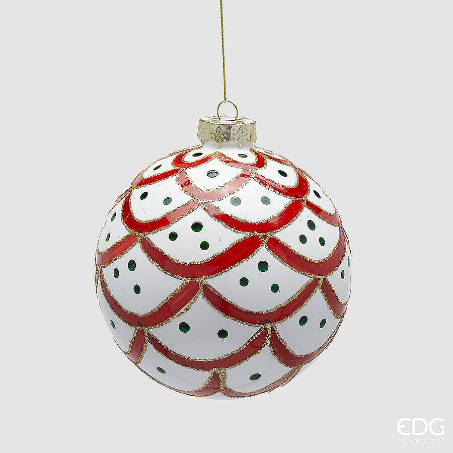 natalizio edg addobbo palla balze diametro cm 12