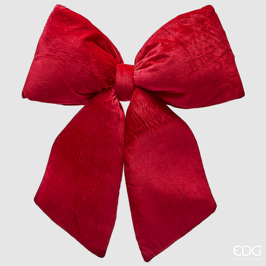 natalizio edg fiocco velluto rosso h cm 63 larghezza cm 60