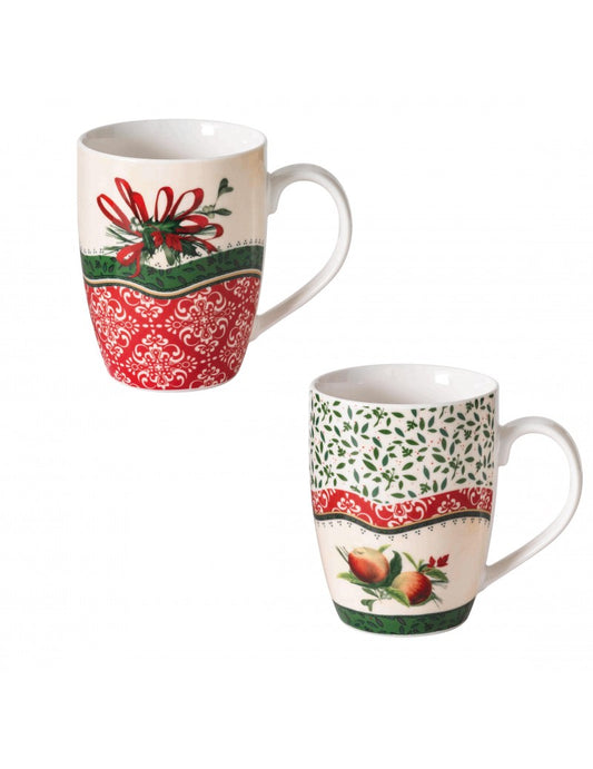 NATALIZIO BRANDANI MUG CANTICO SET 2 PZ NEW BONE  CHINA